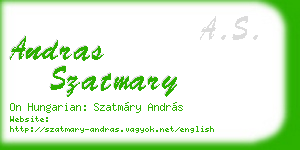 andras szatmary business card